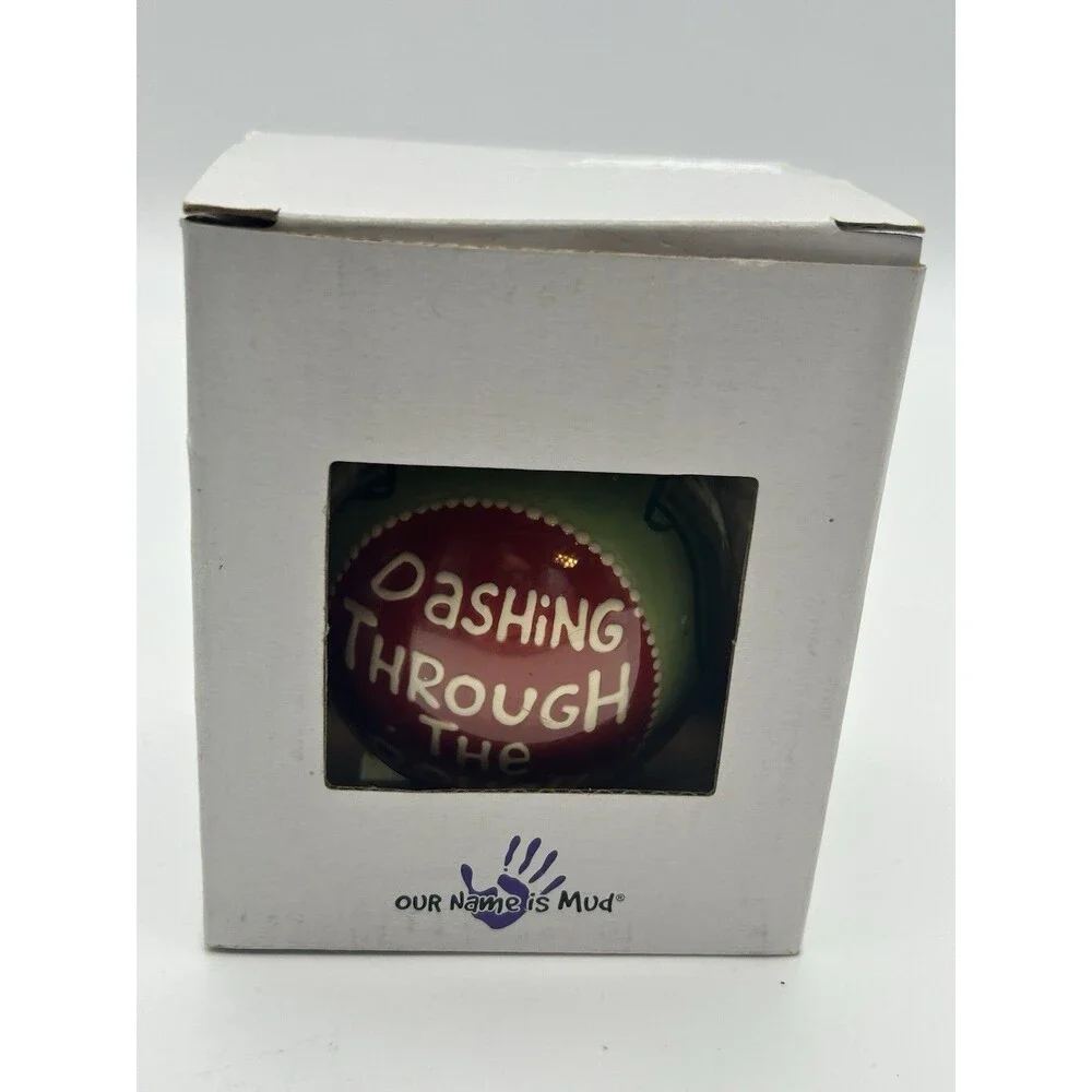 “Dashing Through the Dough” Money Glass Christmas Ornament From OUR NAME IS MUD